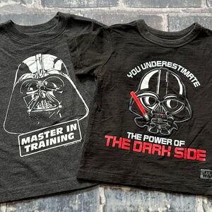Two Star Wars Darth Vader toddler shirts, size 3T